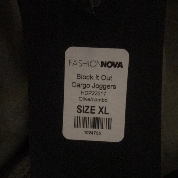 green and black fashion nova joggers - Picture 3 of 3